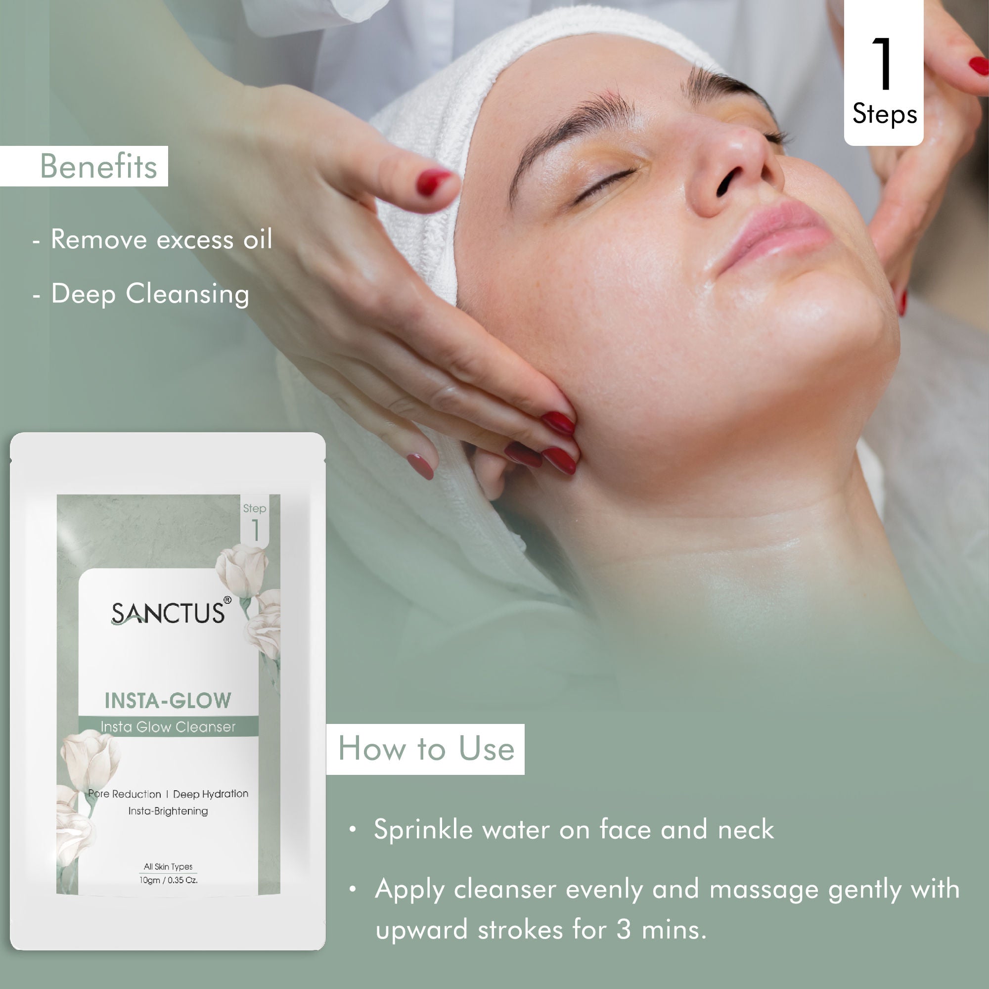 SANCTUS Instant Glow 6 in 1 Facial Kit