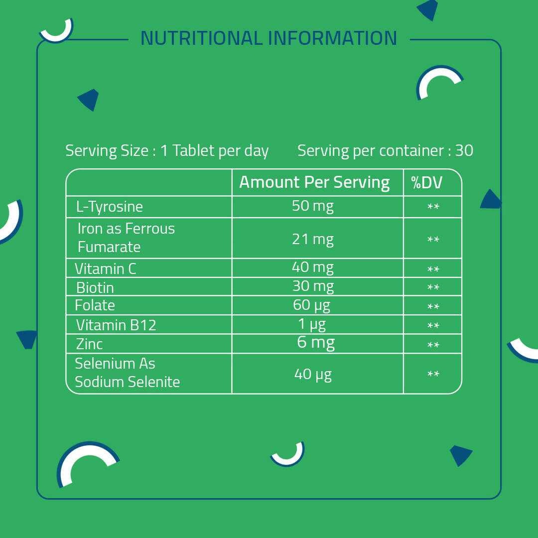 Laurik L-Tyrosine Support Cognitive Health Tablets