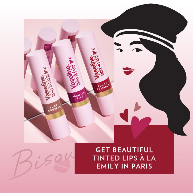 Vaseline Emily In Paris Tinted Lip Balm Stick - Rouge Romance