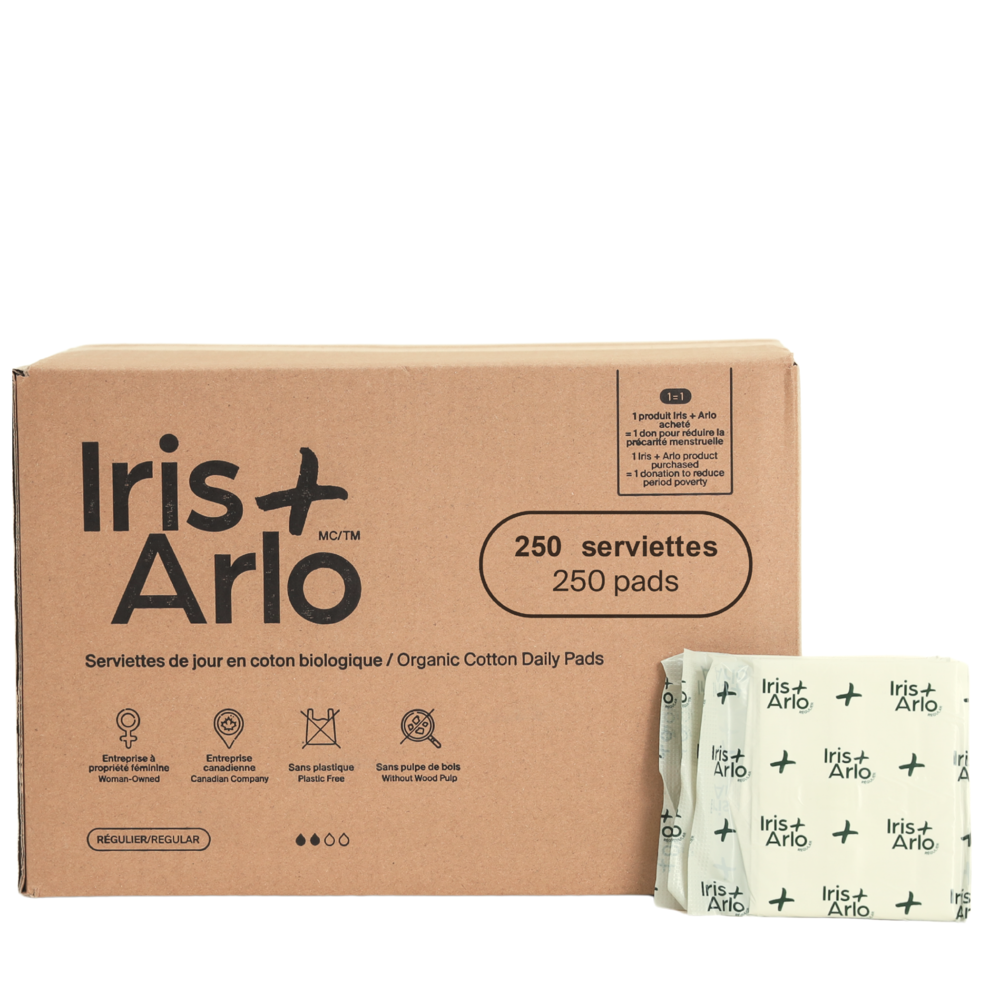 100% Organic Cotton Regular Pads - Bulk