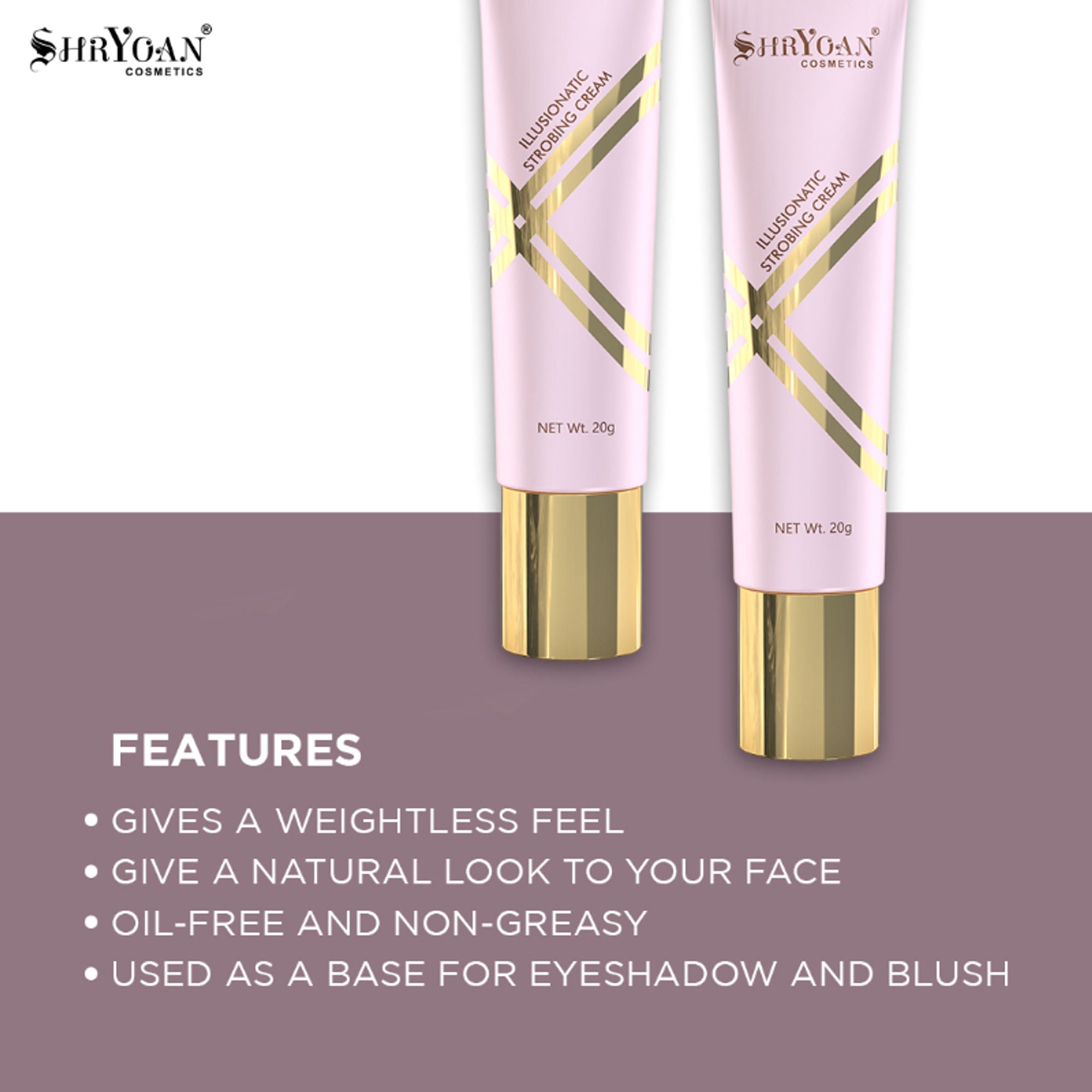 Shryoan Illuminating Strobing Moisturizer Cream Primer - Pink