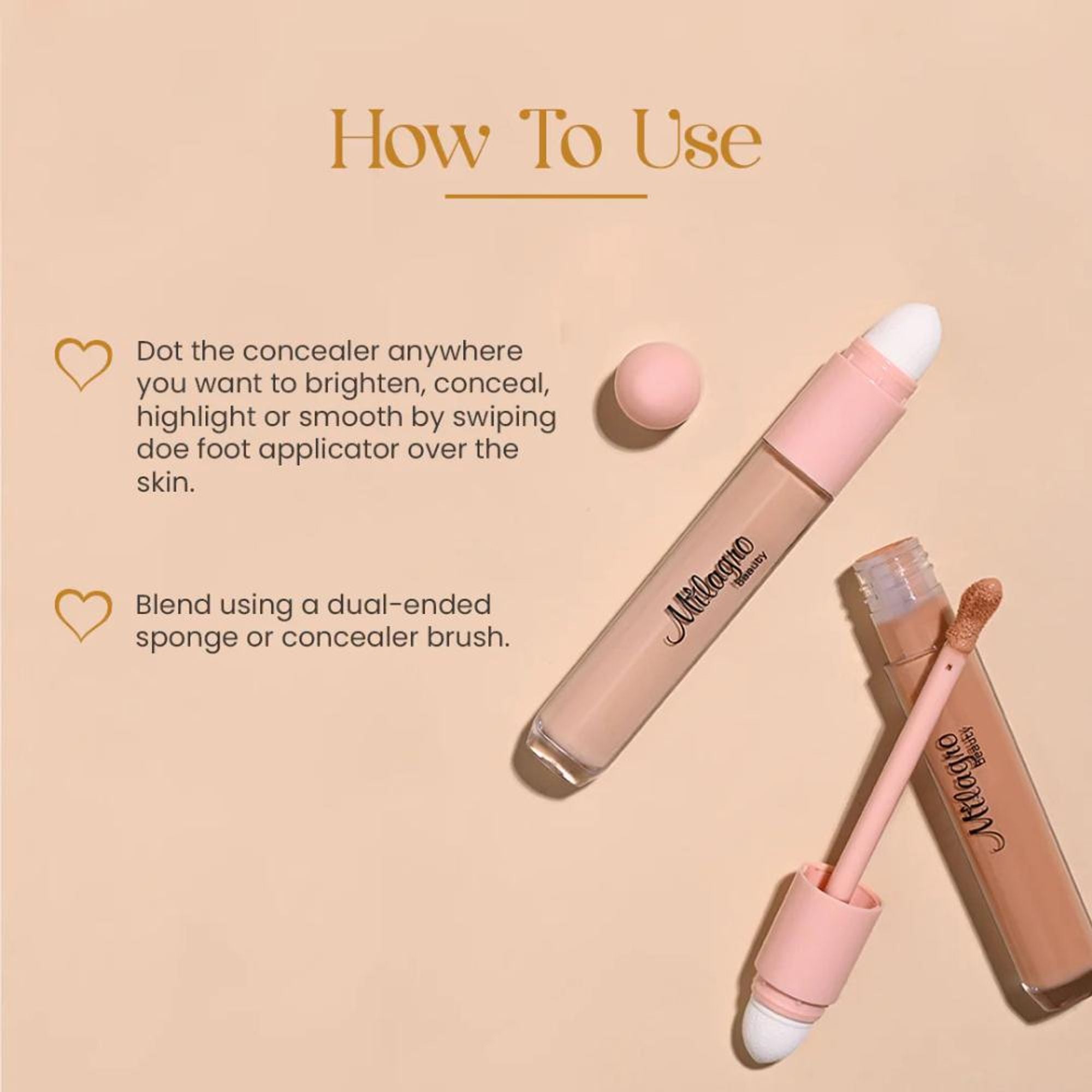 Milagro Beauty Under Cover Wizard Concealer - Latte