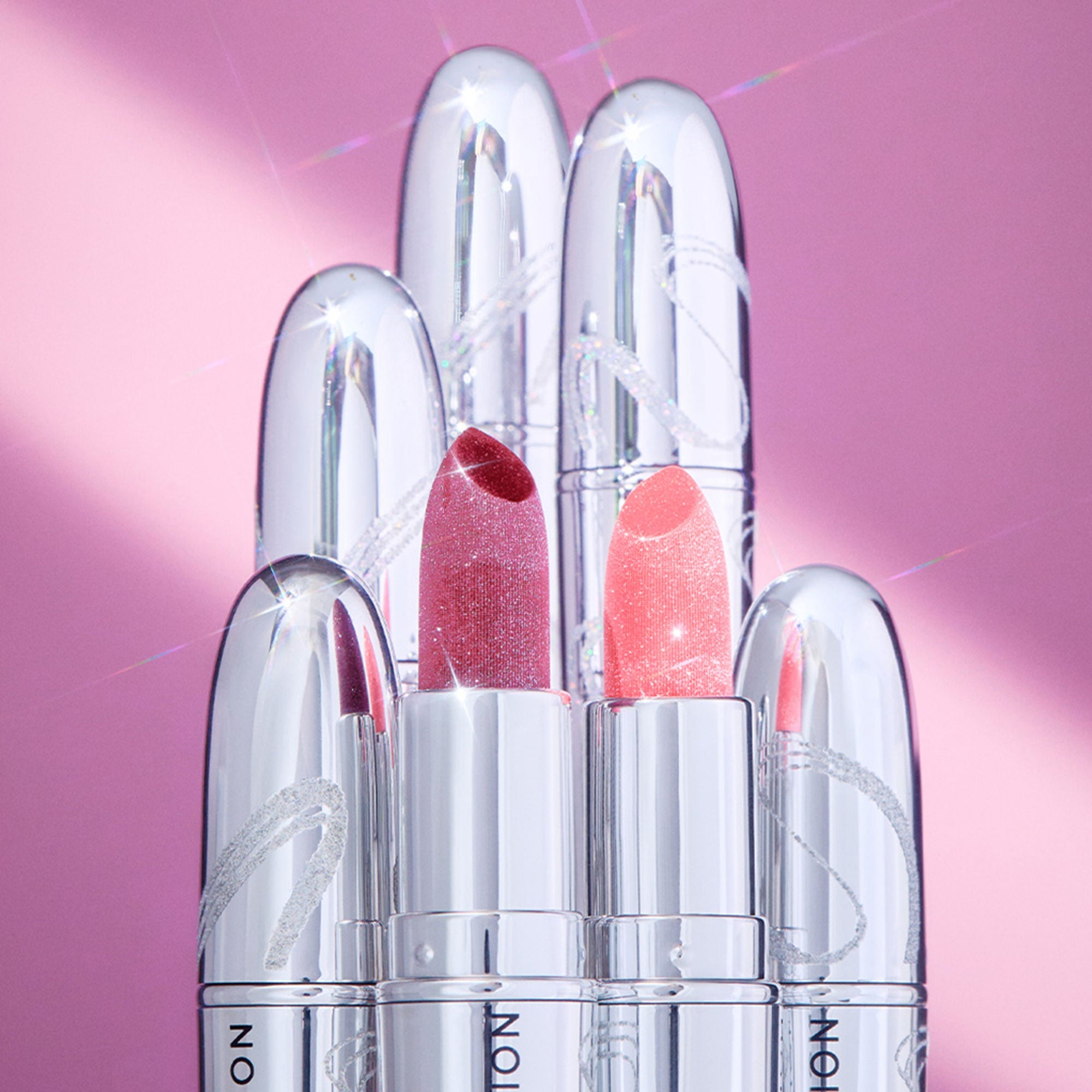 Makeup Revolution Metallic Muse Glitter Lipstick - Baby Pink