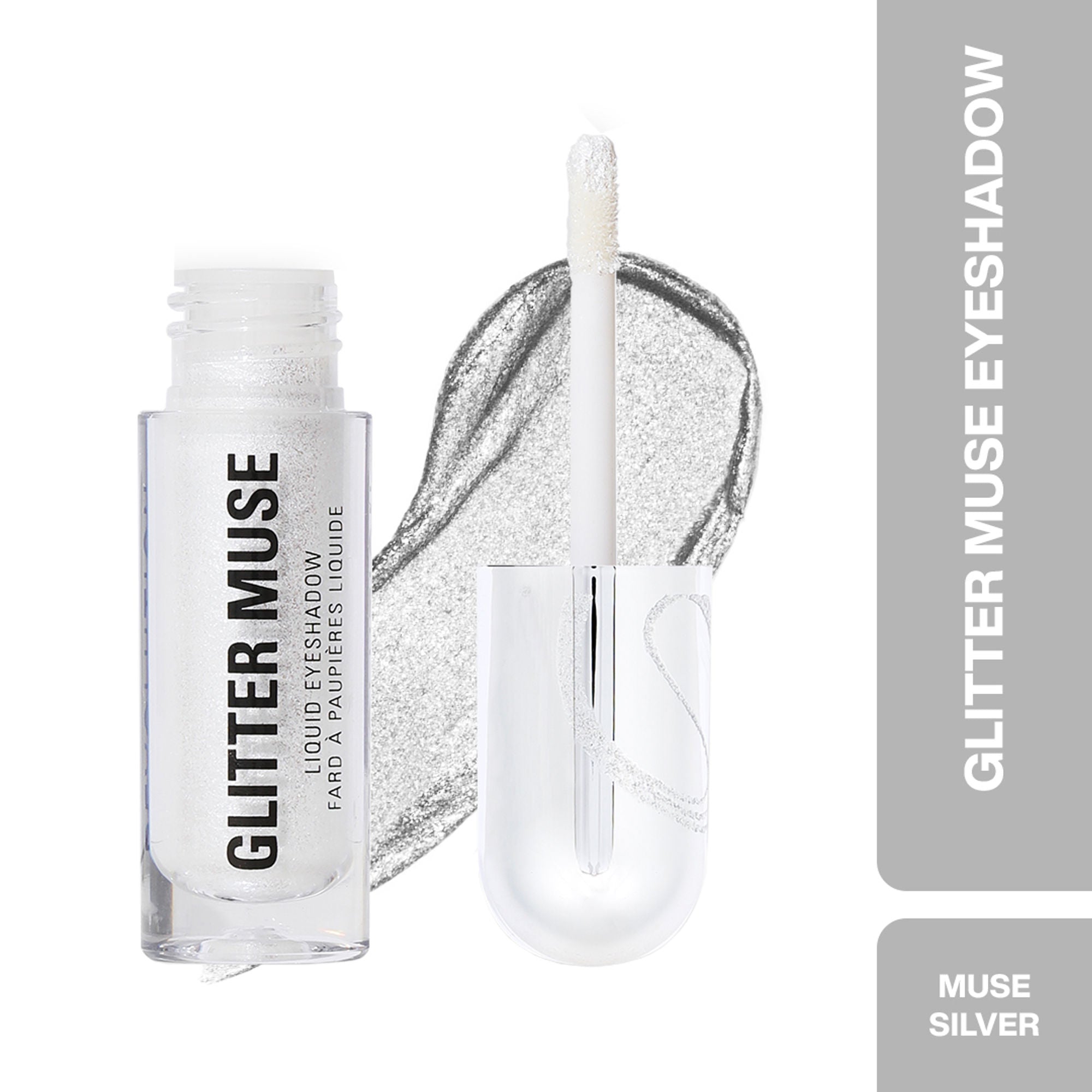 Makeup Revolution Metallic Muse Glitter Muse Eyeshadow - Silver
