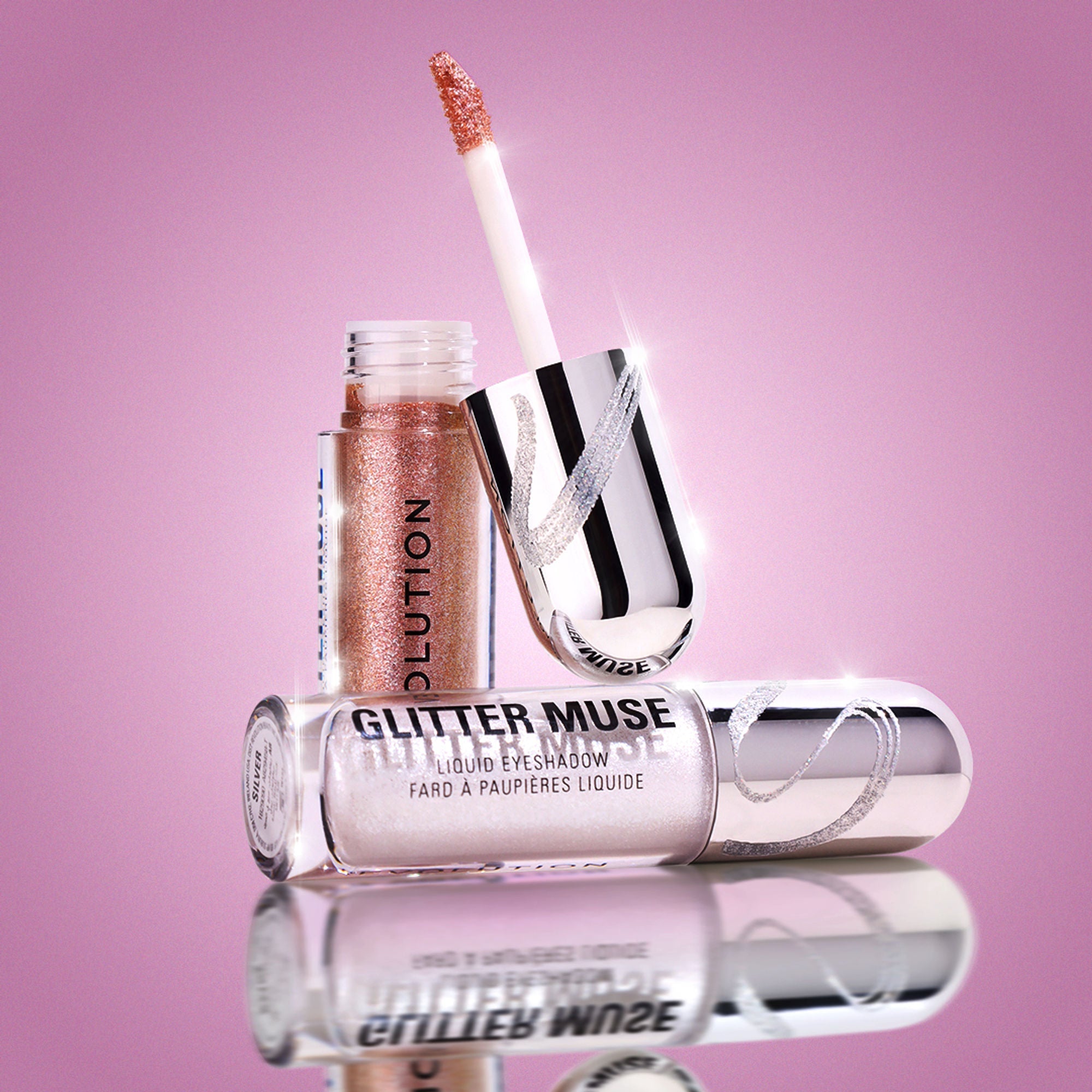 Makeup Revolution Metallic Muse Glitter Muse Eyeshadow - Silver