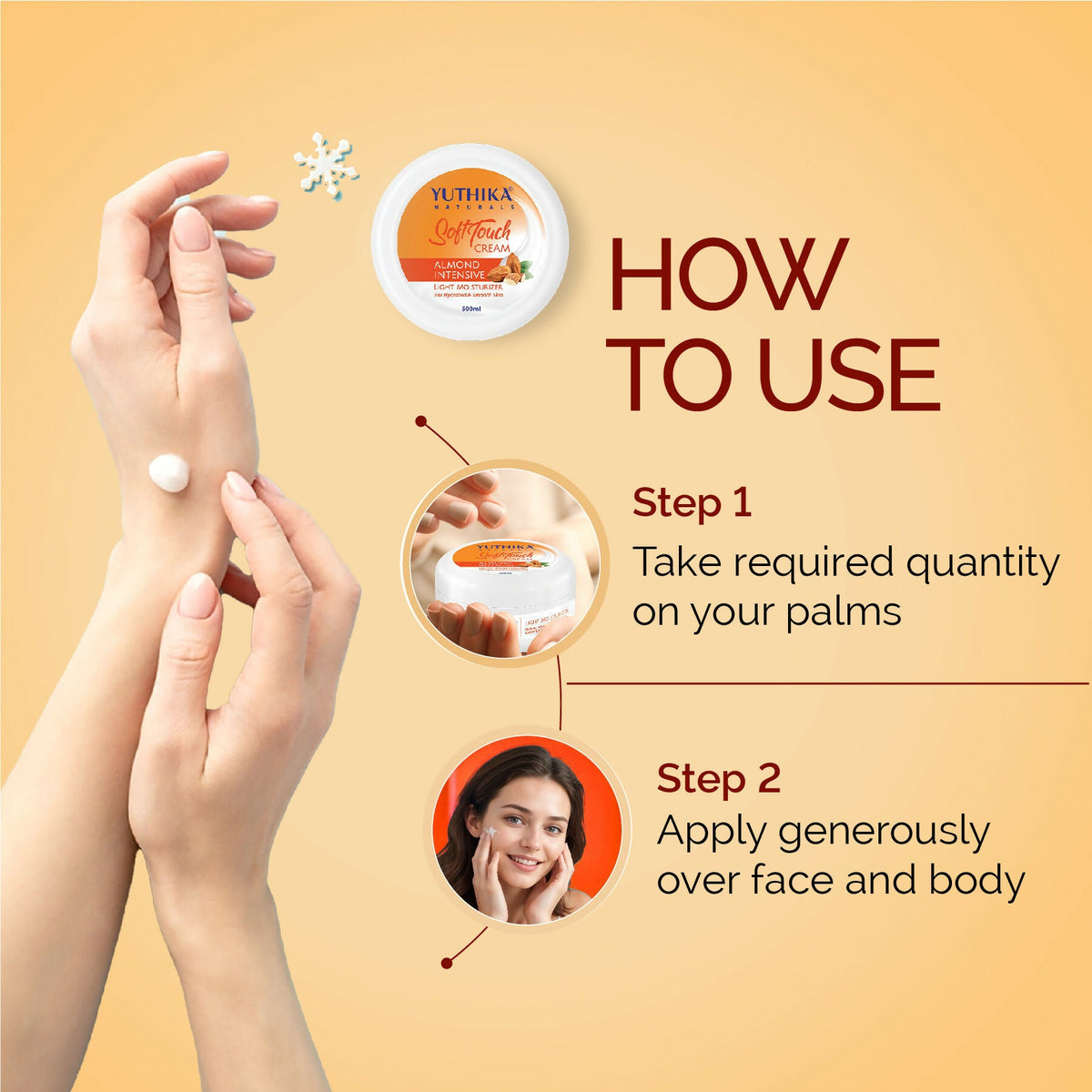 Yuthika Almond Intensive Light Moisturizer Cream