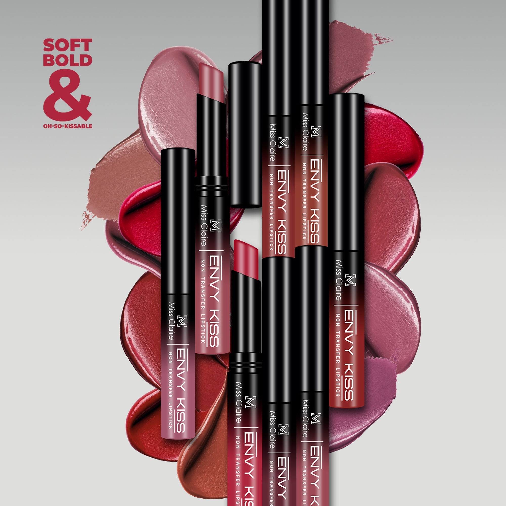 Miss Claire Envy Kiss Non Transfer Lipstick - 06 Pink Crush