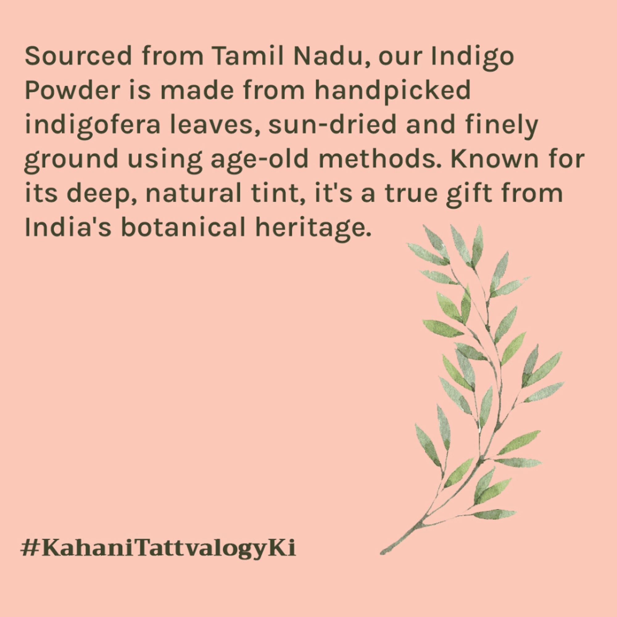 Tattvalogy Indigo Powder - Natural Hair Color with Henna for Soft, Indian Hair Shade & Conditioning