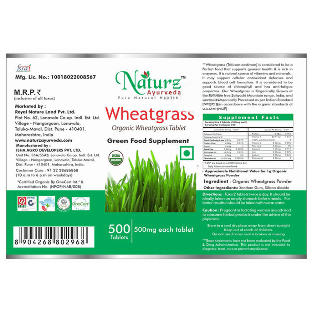 Naturz Ayurveda Wheatgrass Tablets