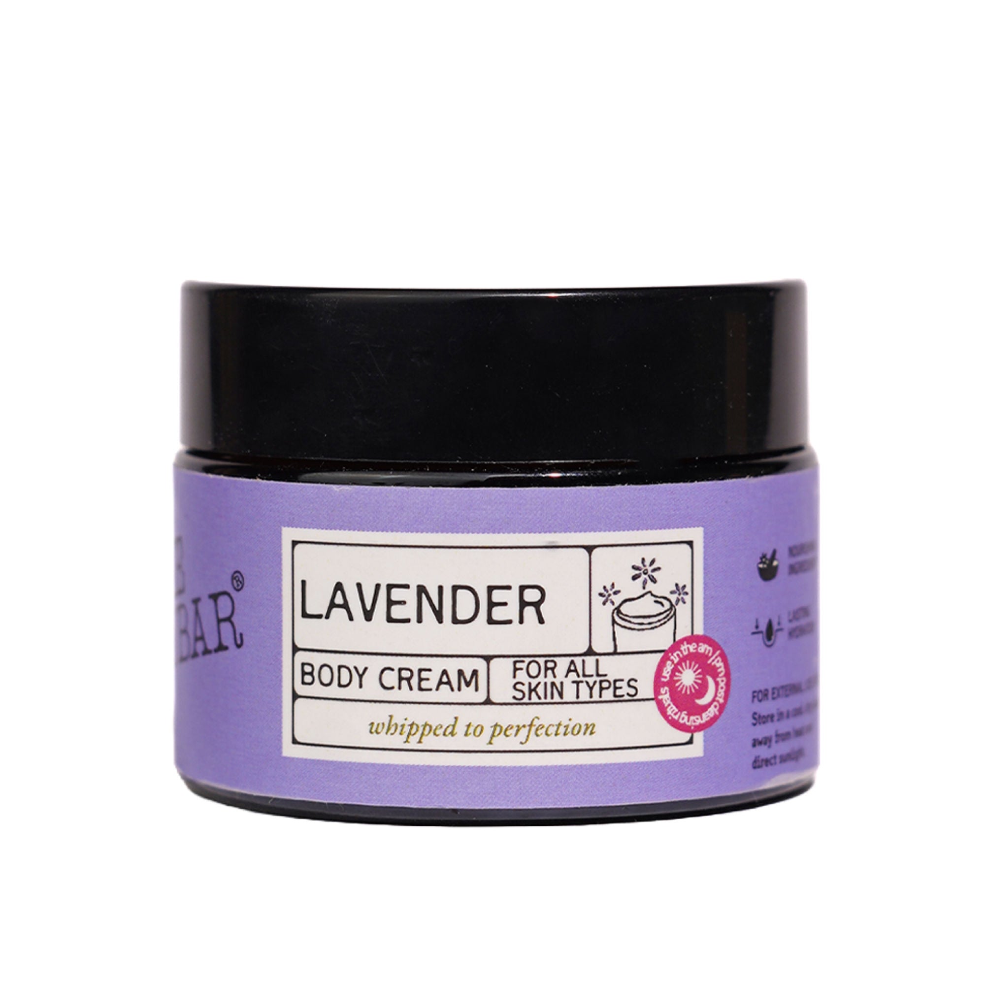 The Bare Bar Lavender Body Cream Floral Sweet Scent With Sandalwood & Lavender