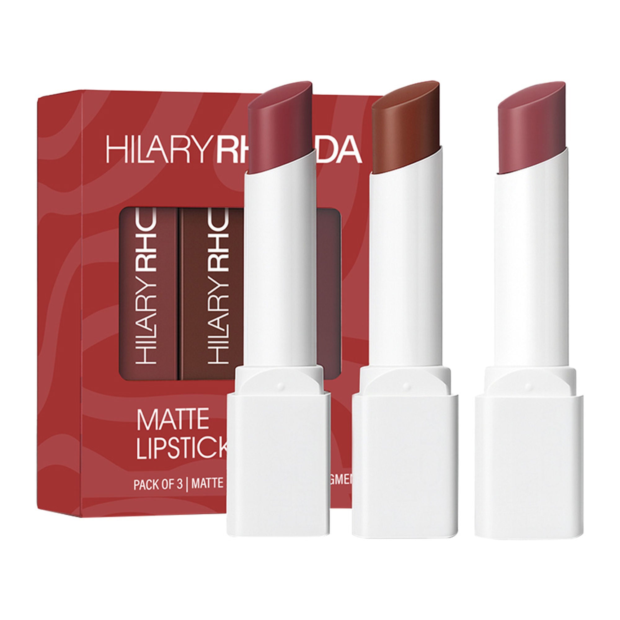 Hilary Rhoda Matte Lipstick Pack Of 3 - Nude-Mood Trio 02