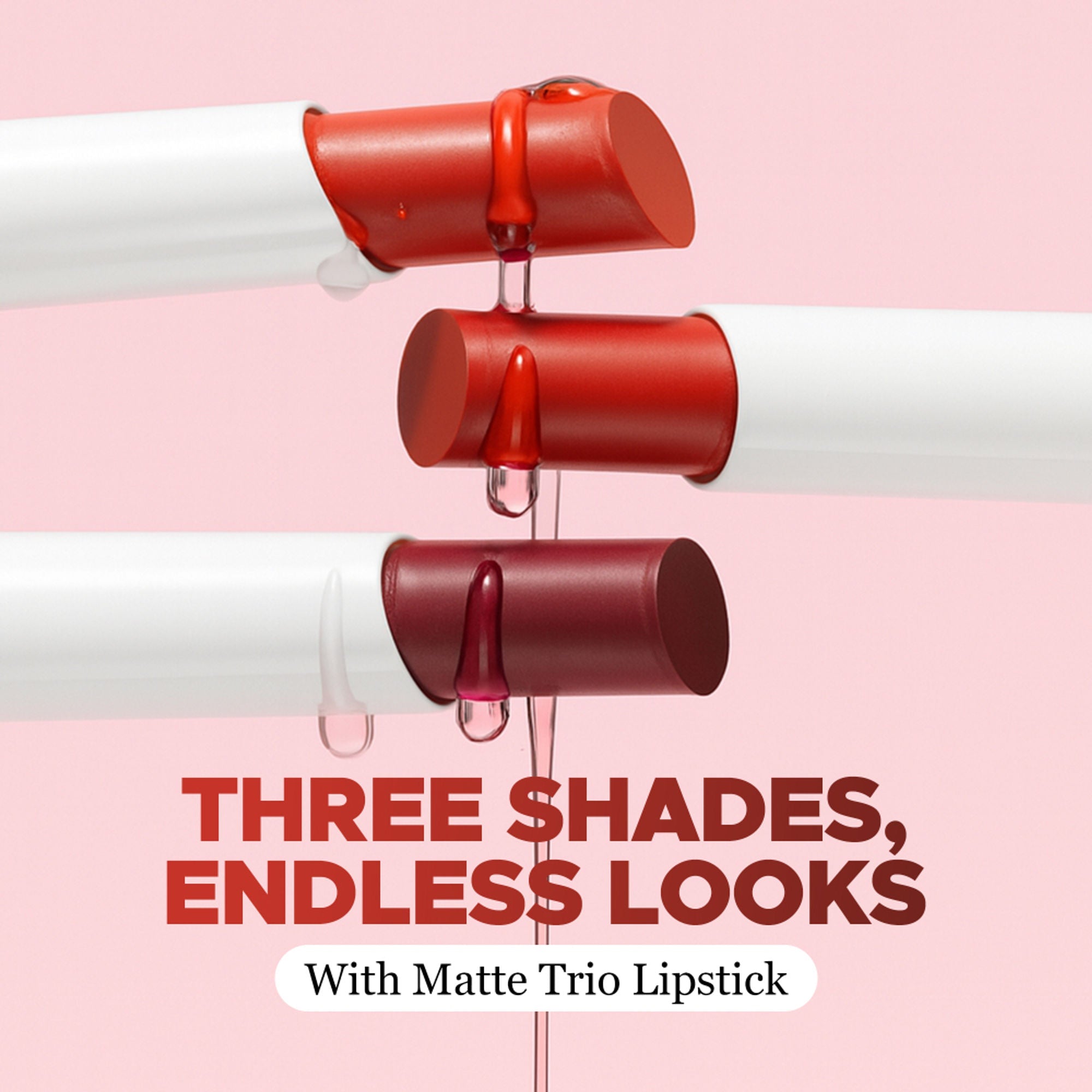 Hilary Rhoda Matte Lipstick Pack Of 3 - Red-Volution Trio 01