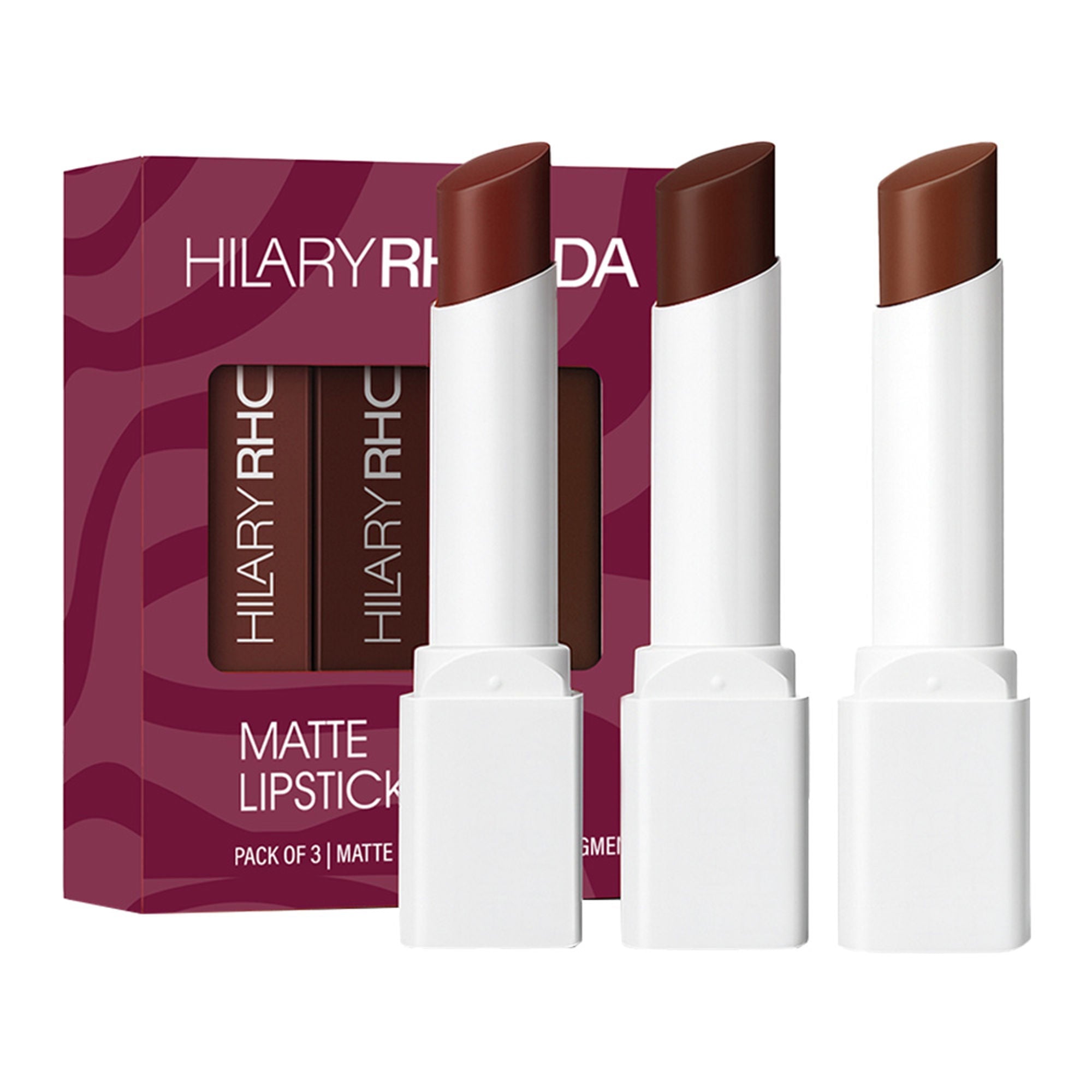 Hilary Rhoda Matte Lipstick Pack Of 3 - Mauve-Lous Trio 03