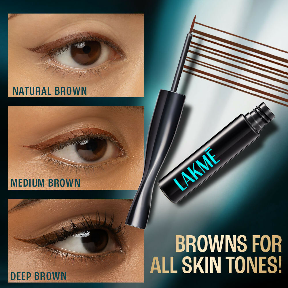 Lakme 9 To 5 Eyeconic Liquid Eyeliner - Natural Brown