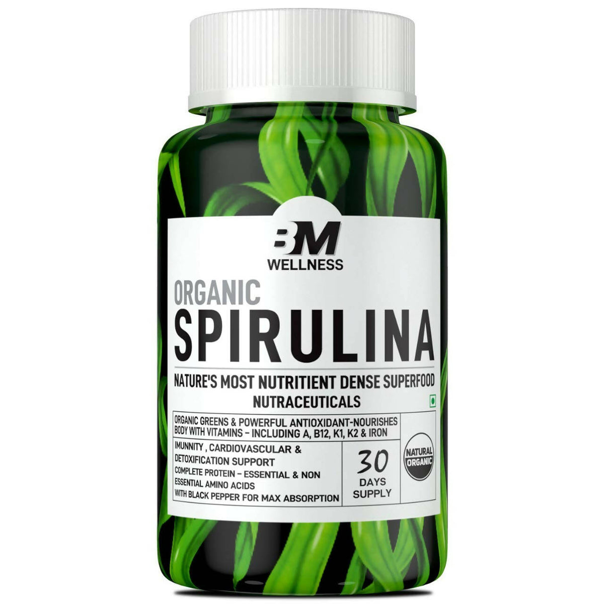 BM Wellness Organic Spirulina Tablets