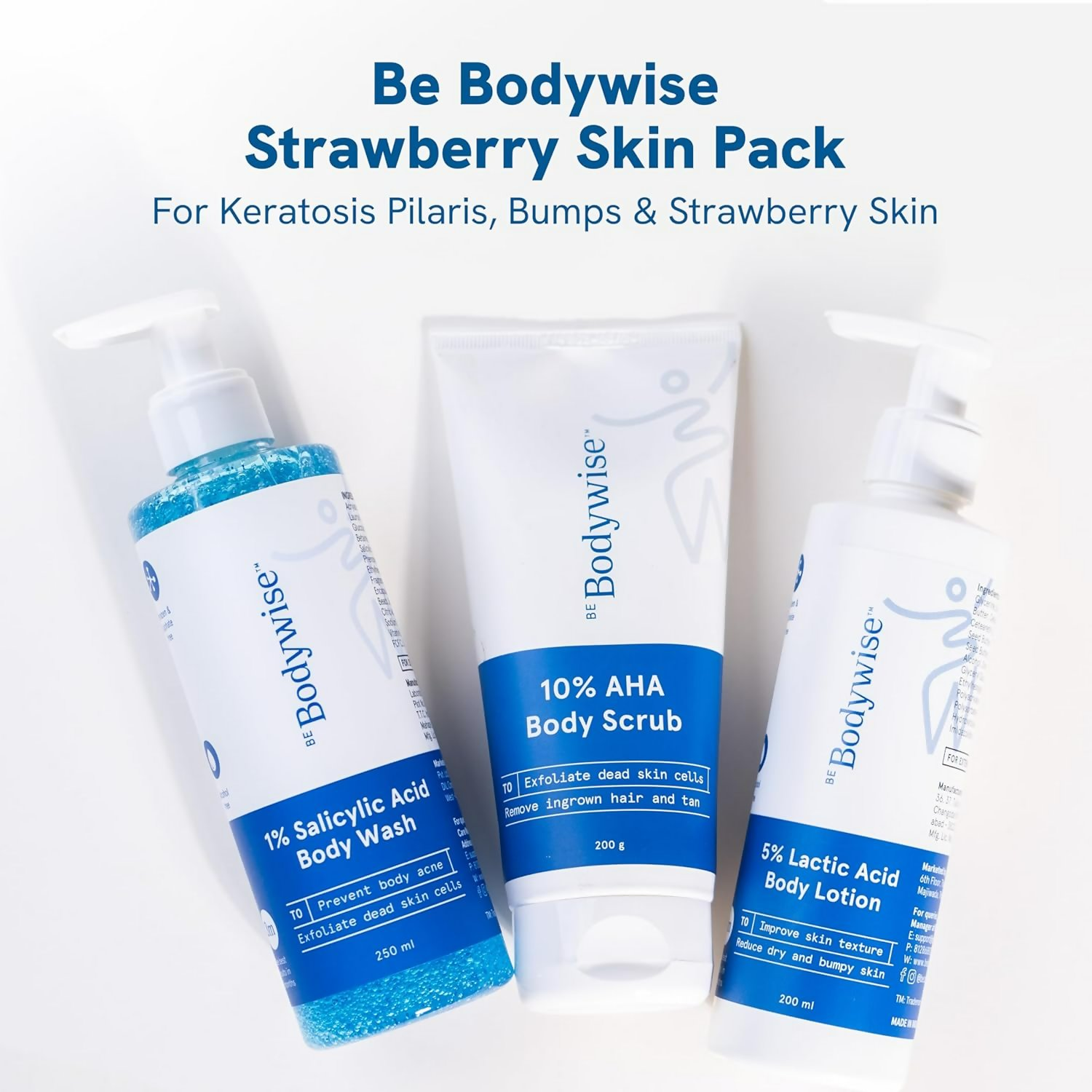 BeBodywise Strawberry Skin Pack Kit (Body Wash, Body Lotion & Bath Scrub)