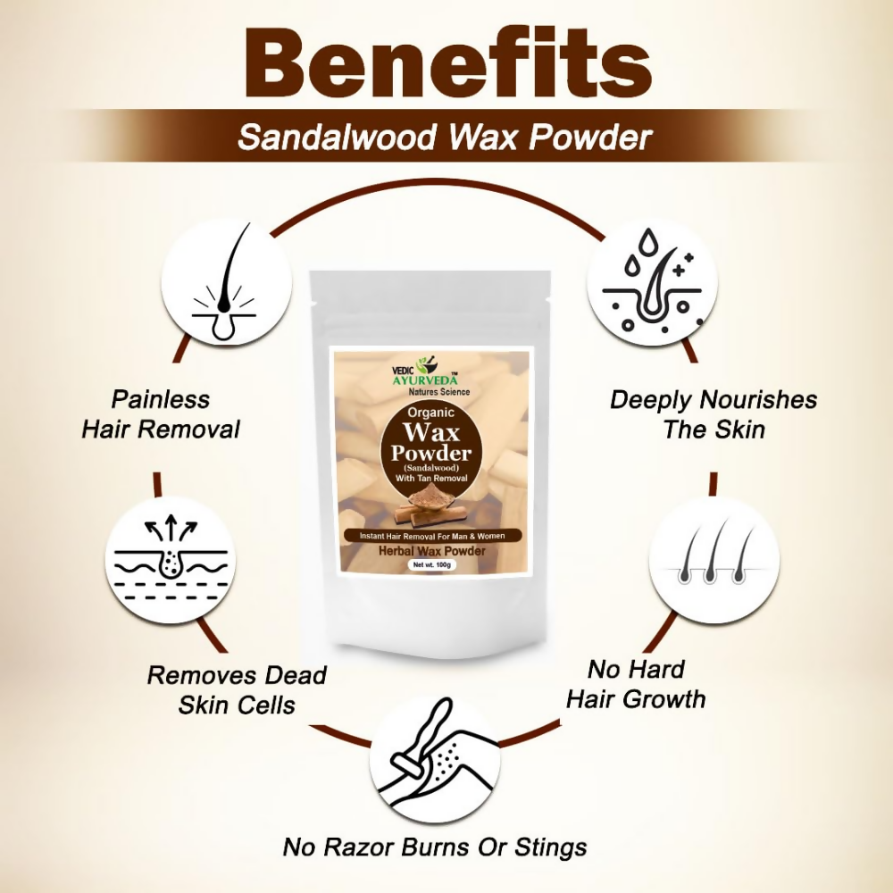 VedicAyurveda Herbal Wax Powder - Sandalwood