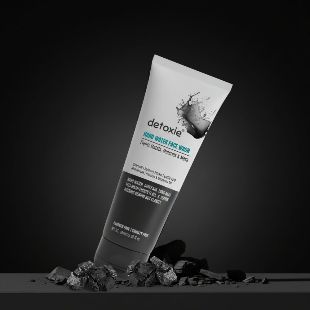 Detoxie Charcoal Hard Water Face Wash with Charcoal & Mulberry Extract