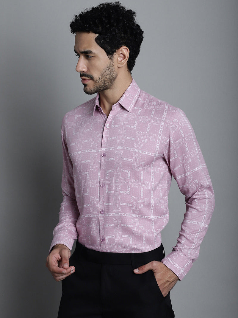 Men's Geomatric Printed Formal Shirts