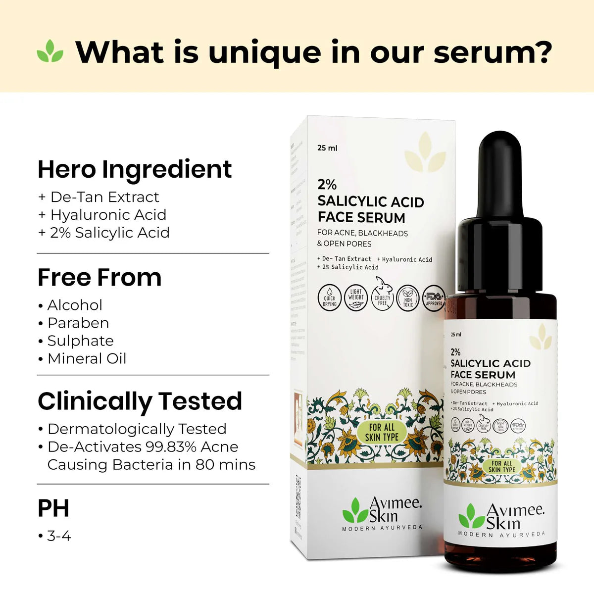 Avimee herbal Salicylic Acid Face Serum