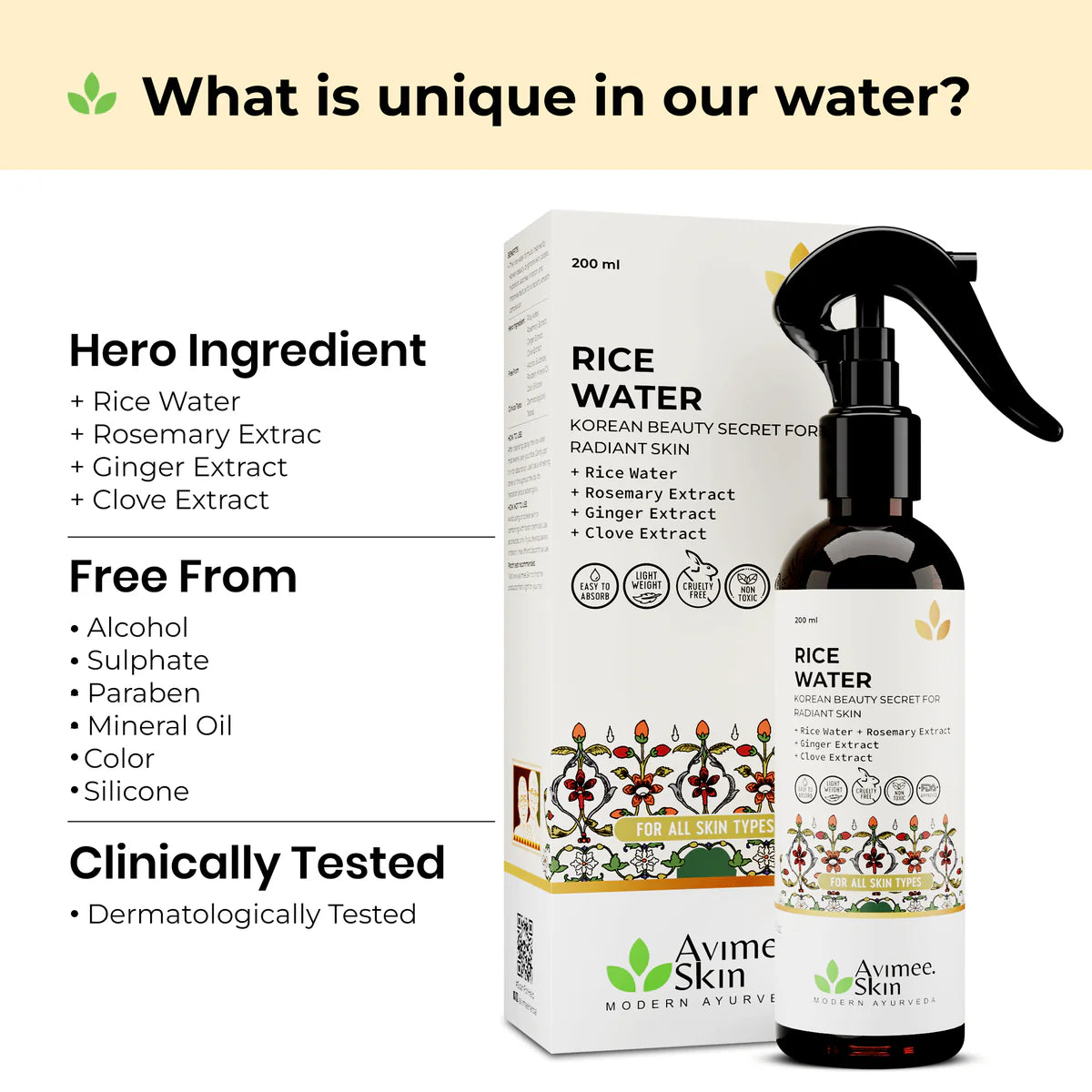 Avimee herbal Rice Water for Hair and Skin