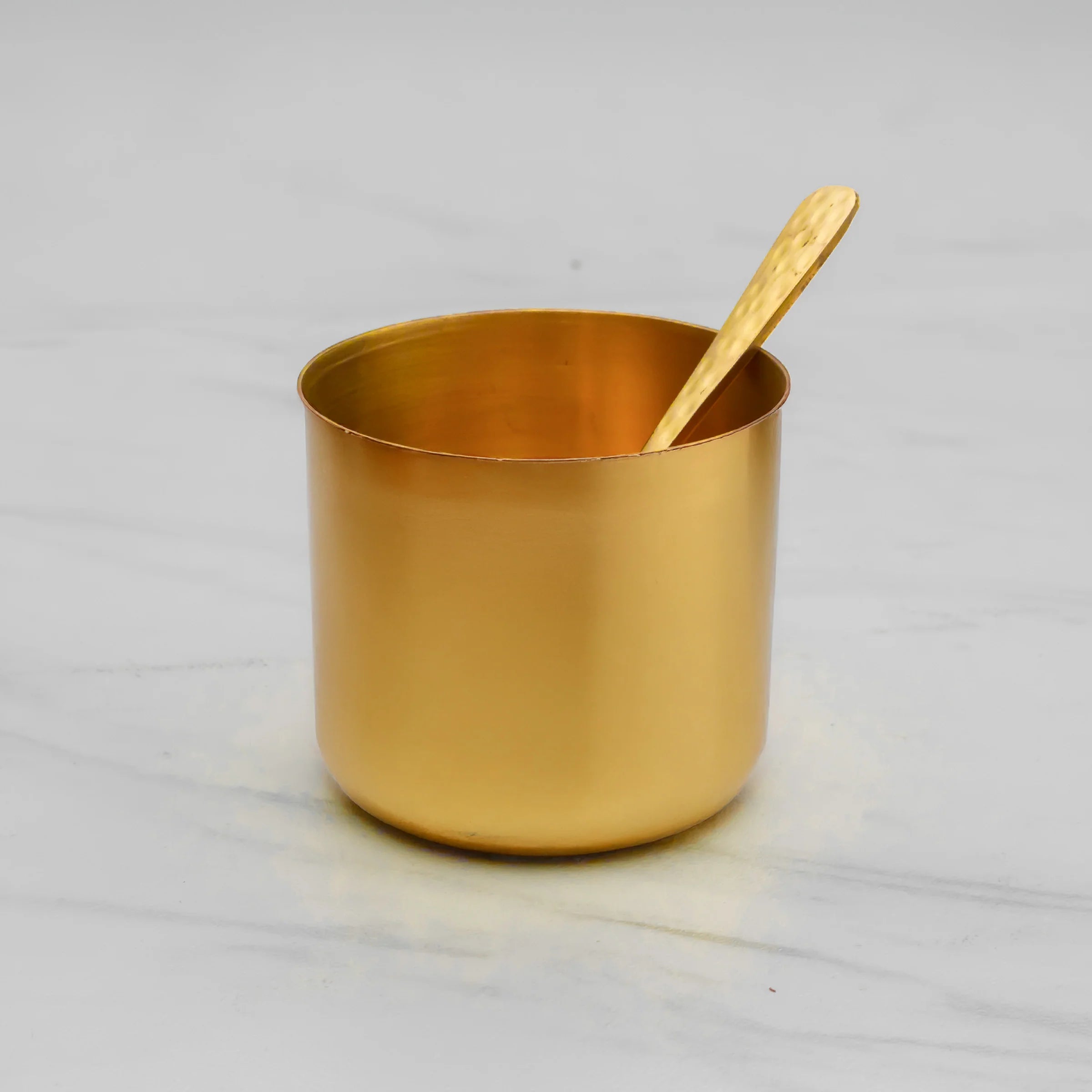 Health Smith Pure Brass Masala Dabba/Spice Box Dabba for Kitchen - 7 Containers and 1 Spoon - Lead-Free & Harmless