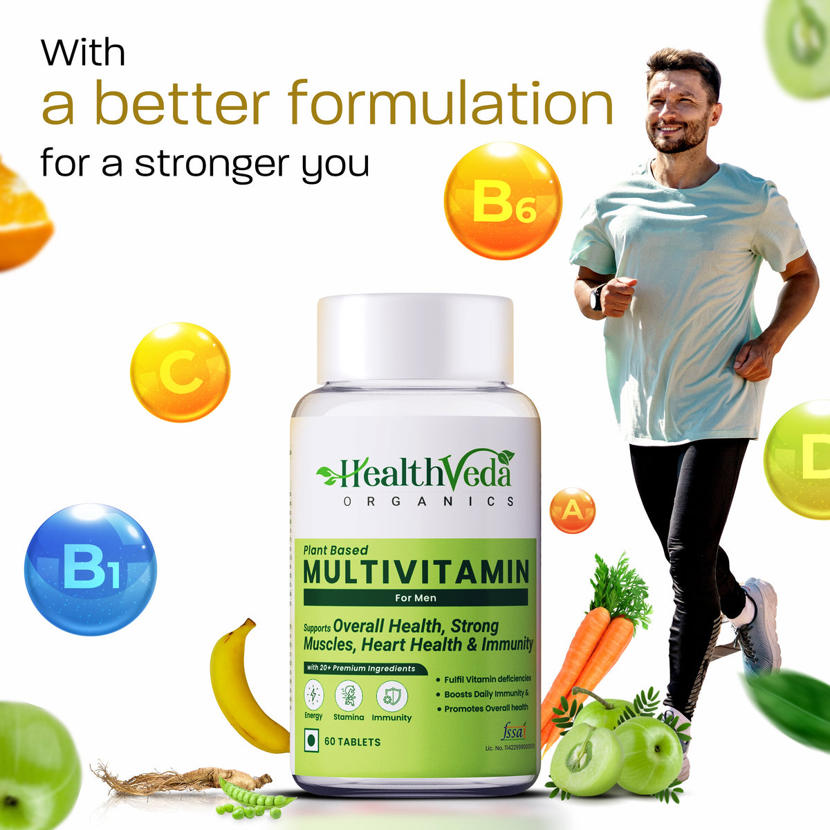 Health Veda Organics Multivitamin for Men Tablets