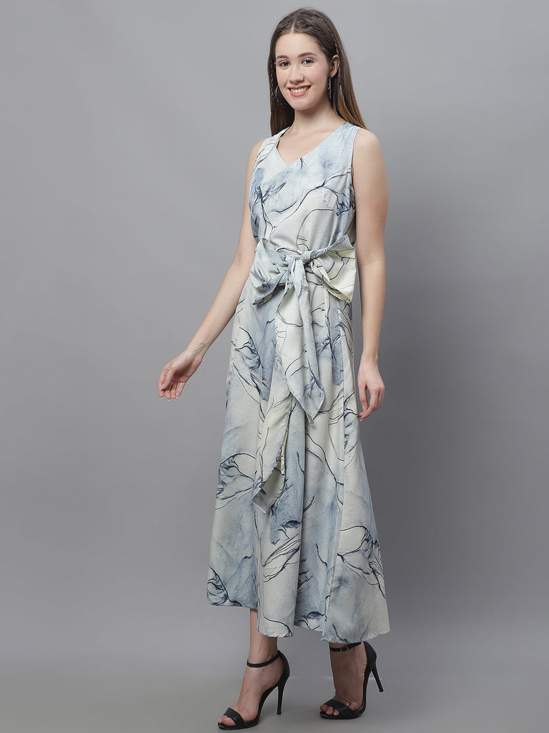 Women Blue Printed A-Line Dresses