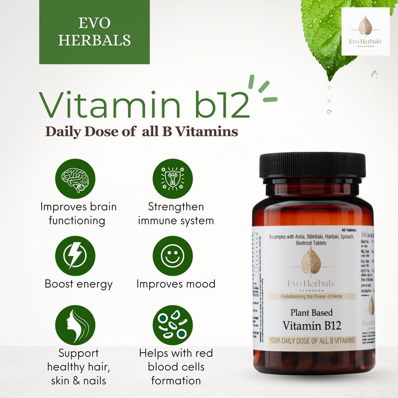 Plant Based Vitamin B12 Tablets - 60 Tablets