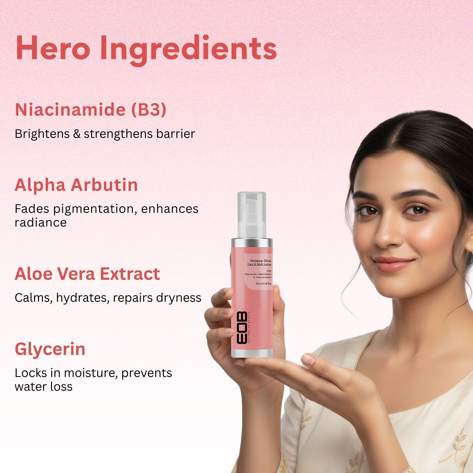 EOB Moisture Glow Lotion for Face & Body
