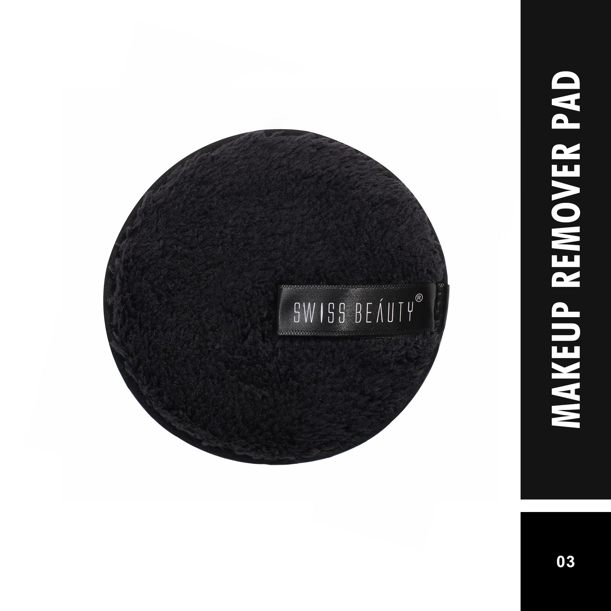 Swiss Beauty Soft & Gentle Cleansing Reusable Makeup Remover Pad - 8904409713214_black