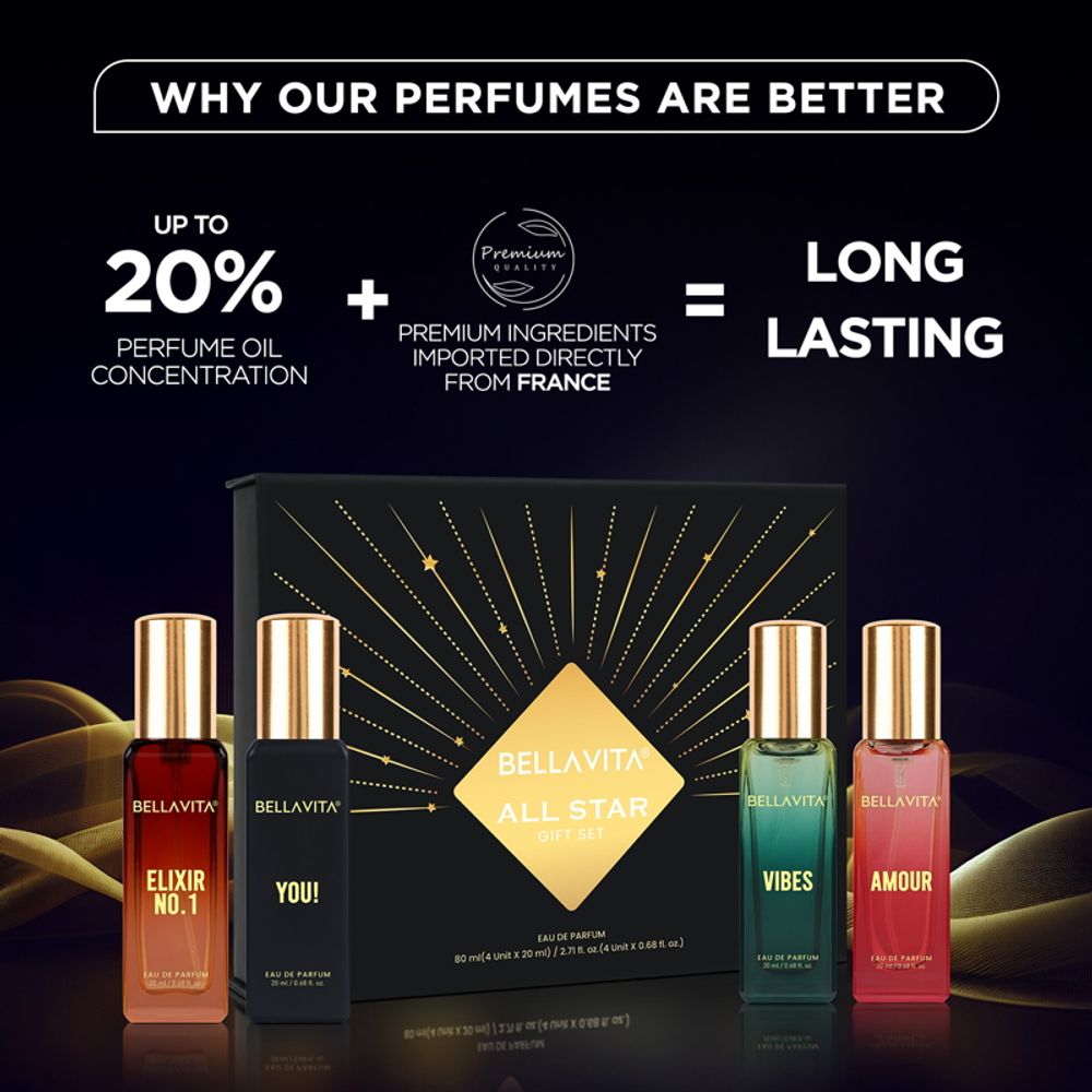 Bella Vita Organic All Star Long Lasting Perfume Gift Set For Man