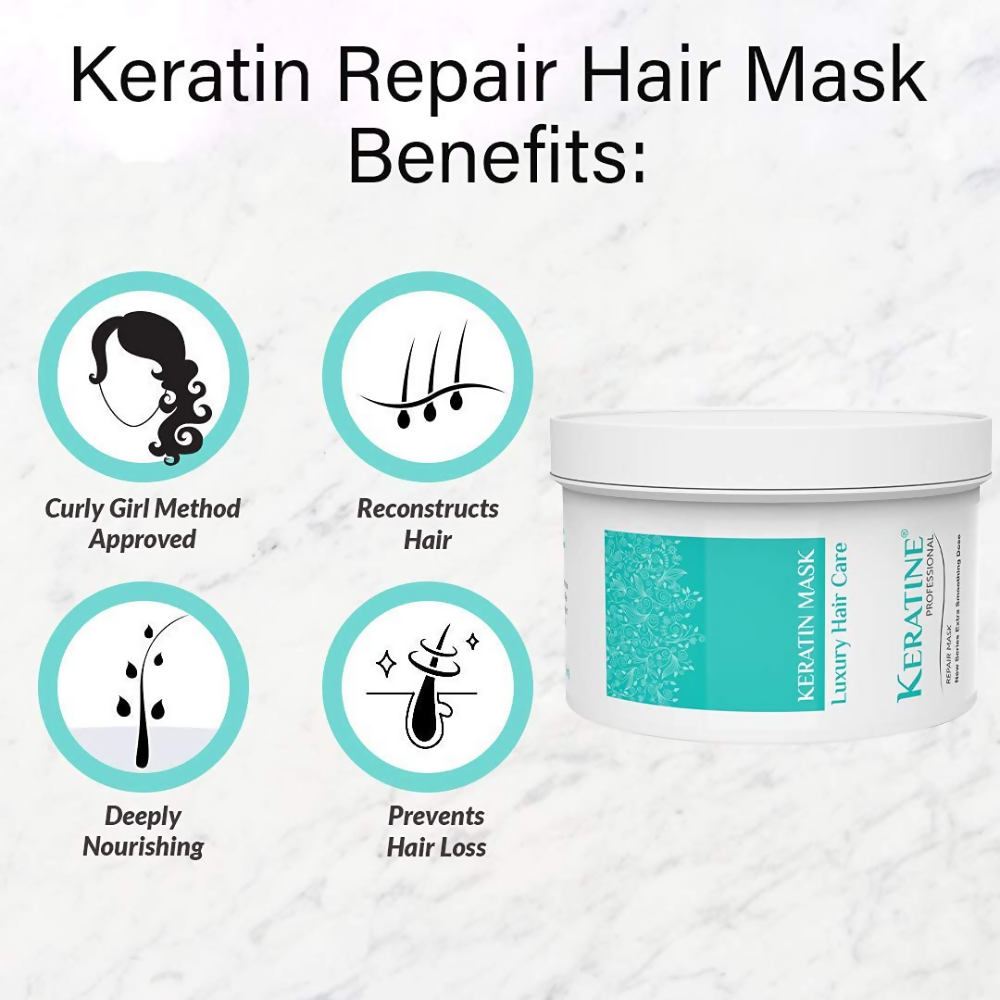 Keratine Professional Smoothing Shampoo, Luxury Hair Mask and Smooth Shine Serum