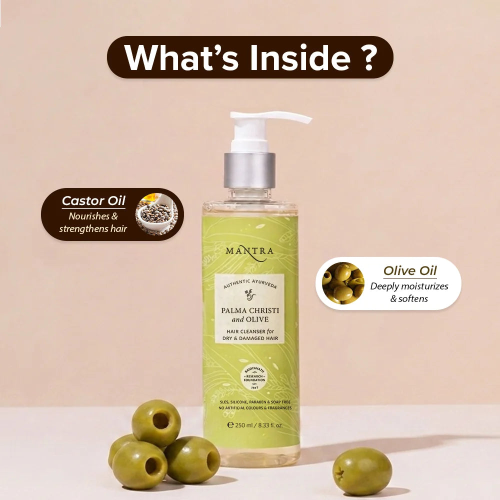 Mantra Palma Christi and Olive Hair Cleanser for Dry & Damaged Hair