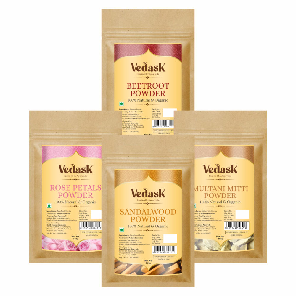 Vedask Organic Face Pack Powder Mask-Combo