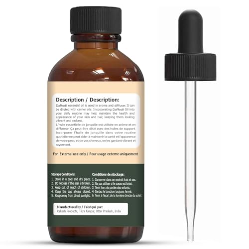 Organic Zing Daffodil (Narcissus jonquilla) Oil | Pure & Natural Essential Oil for Aroma and Diffusers