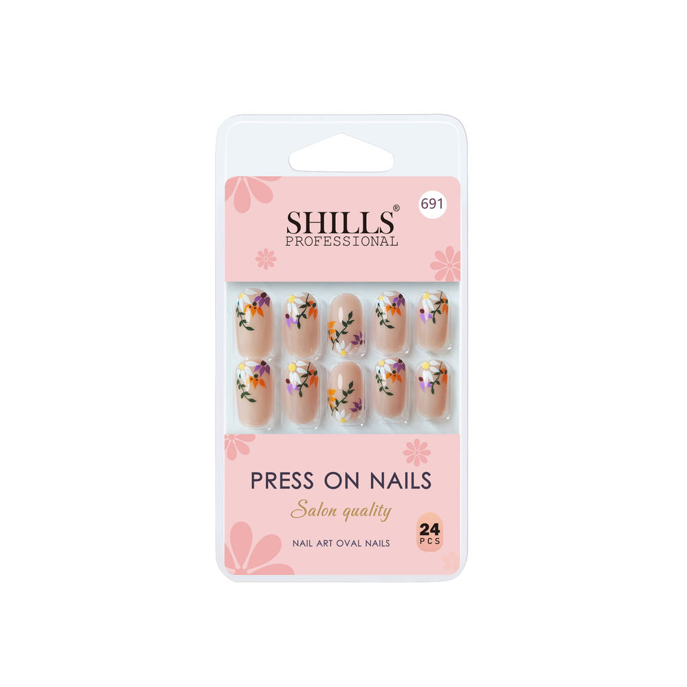 Shills Professional Reusable Press On Nails Oval - SPN691