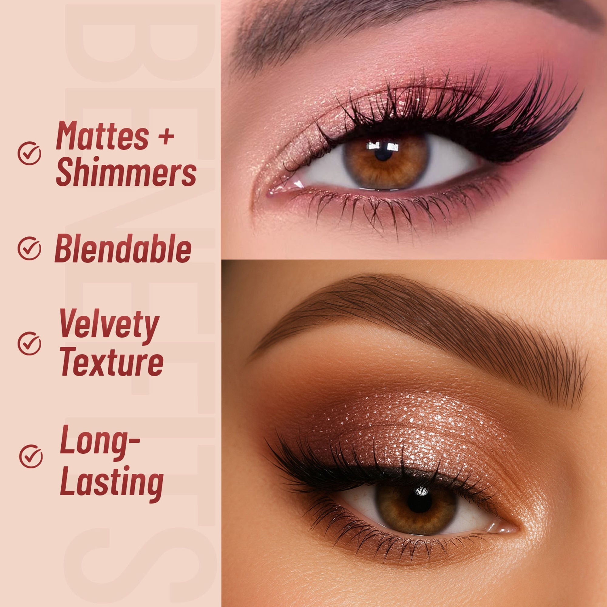 Swiss Beauty Awaken Eyeshadow Palette , Matte + Shimmer Finish , Long-Lasting - Blooming Rose