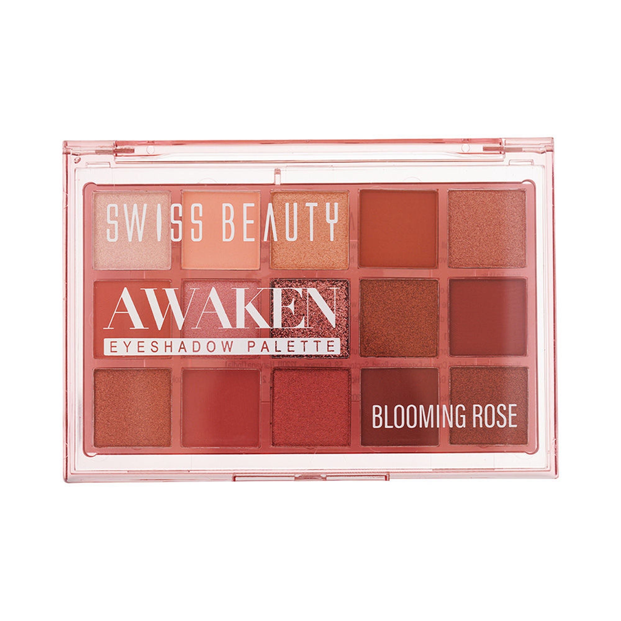 Swiss Beauty Awaken Eyeshadow Palette , Matte + Shimmer Finish , Long-Lasting - Blooming Rose