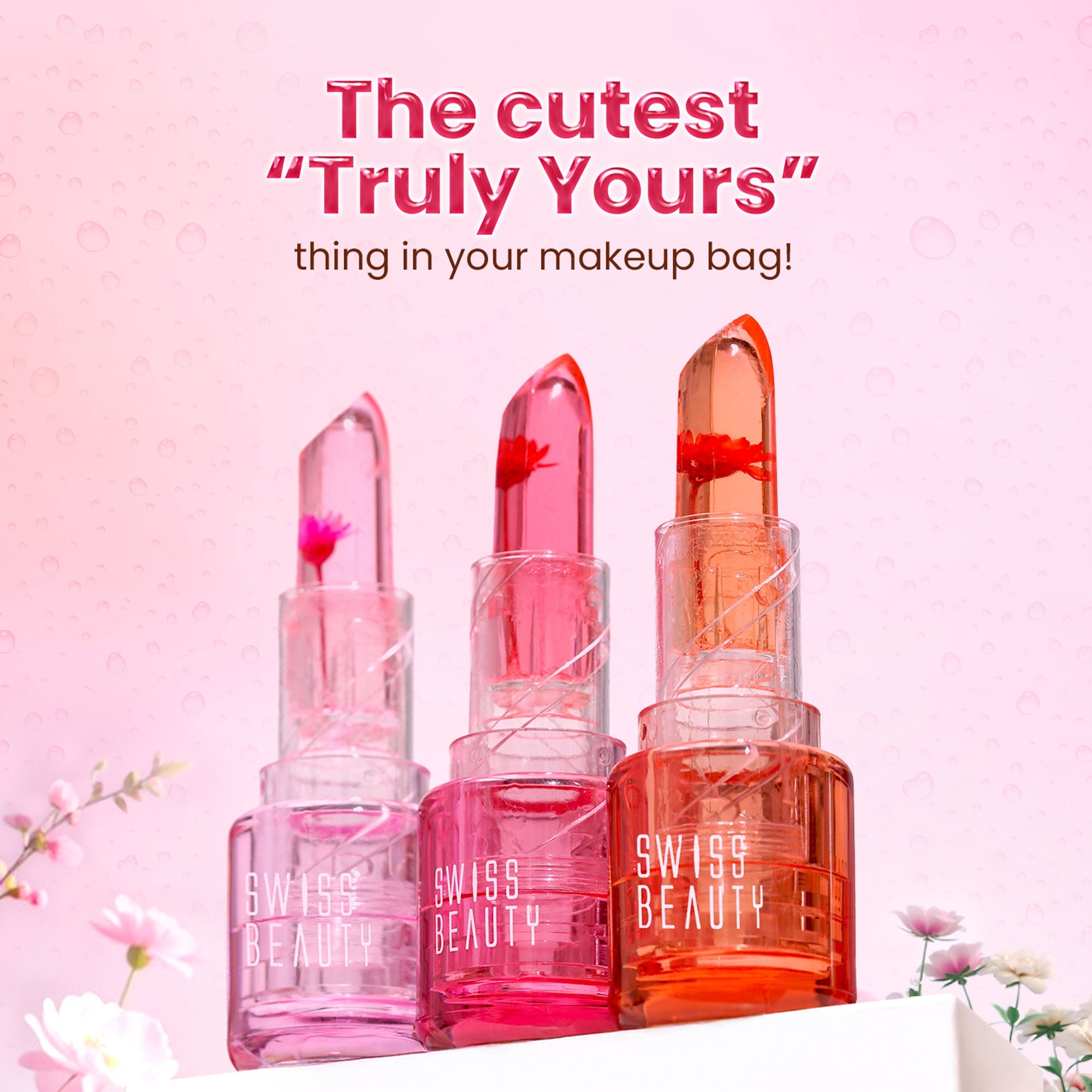 Swiss Beauty Jelly Bloom PH Lip Balm, Colour-Changing Tint, Hydrating With Vitamin E
