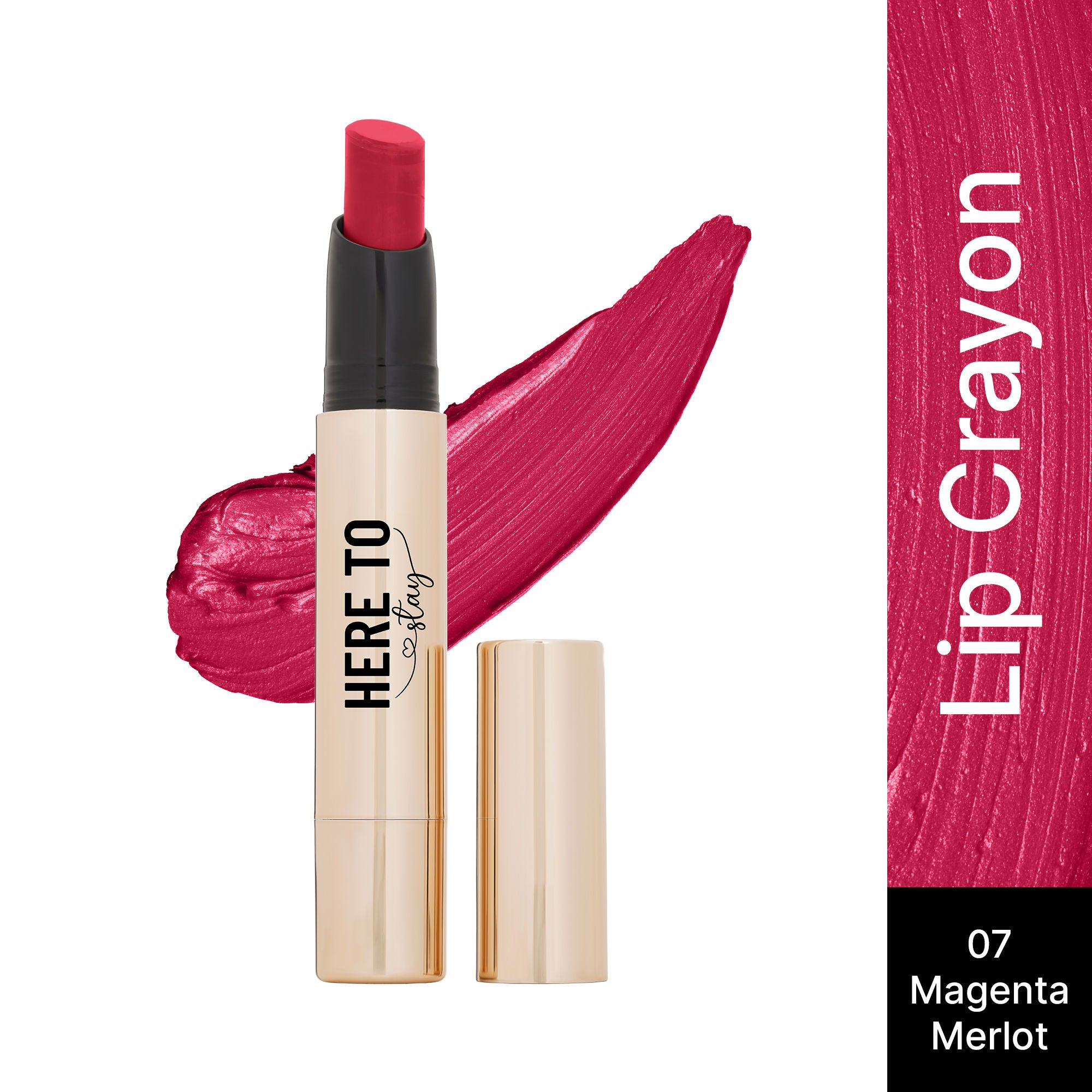 Swiss Beauty Select Here To Stay Lip Crayon Velvety-Matte Finish , 12-Hour Stay - 7 Magenta Merlot