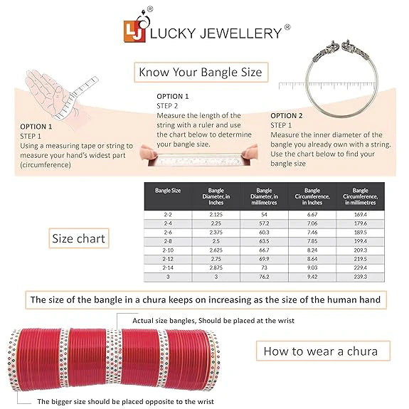Tehzeeb Creation Bridal Bangle Set Dhanteras/Diwali/Bhai Dooj Collection Red Color Chuda Dulhan Punjabi Choora Wedding Chura For Women  THZ459