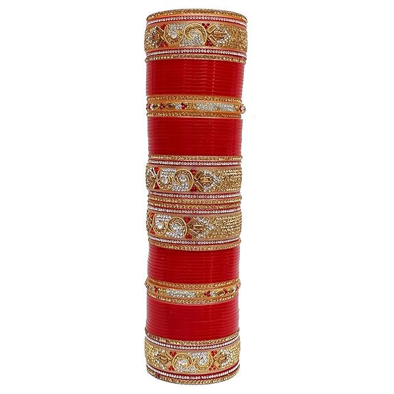 Tehzeeb Creation Bangle Set for Women (Red)  THZ465