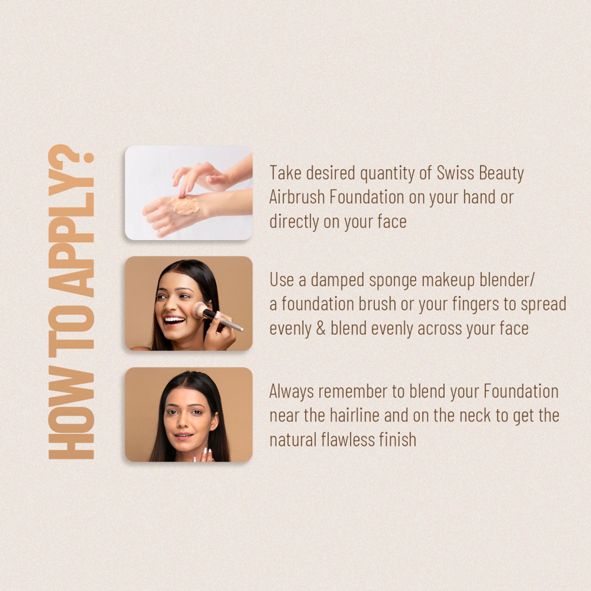 Swiss Beauty Airbrush Finish Full Coverage Foundation - 8 Golden Bronze