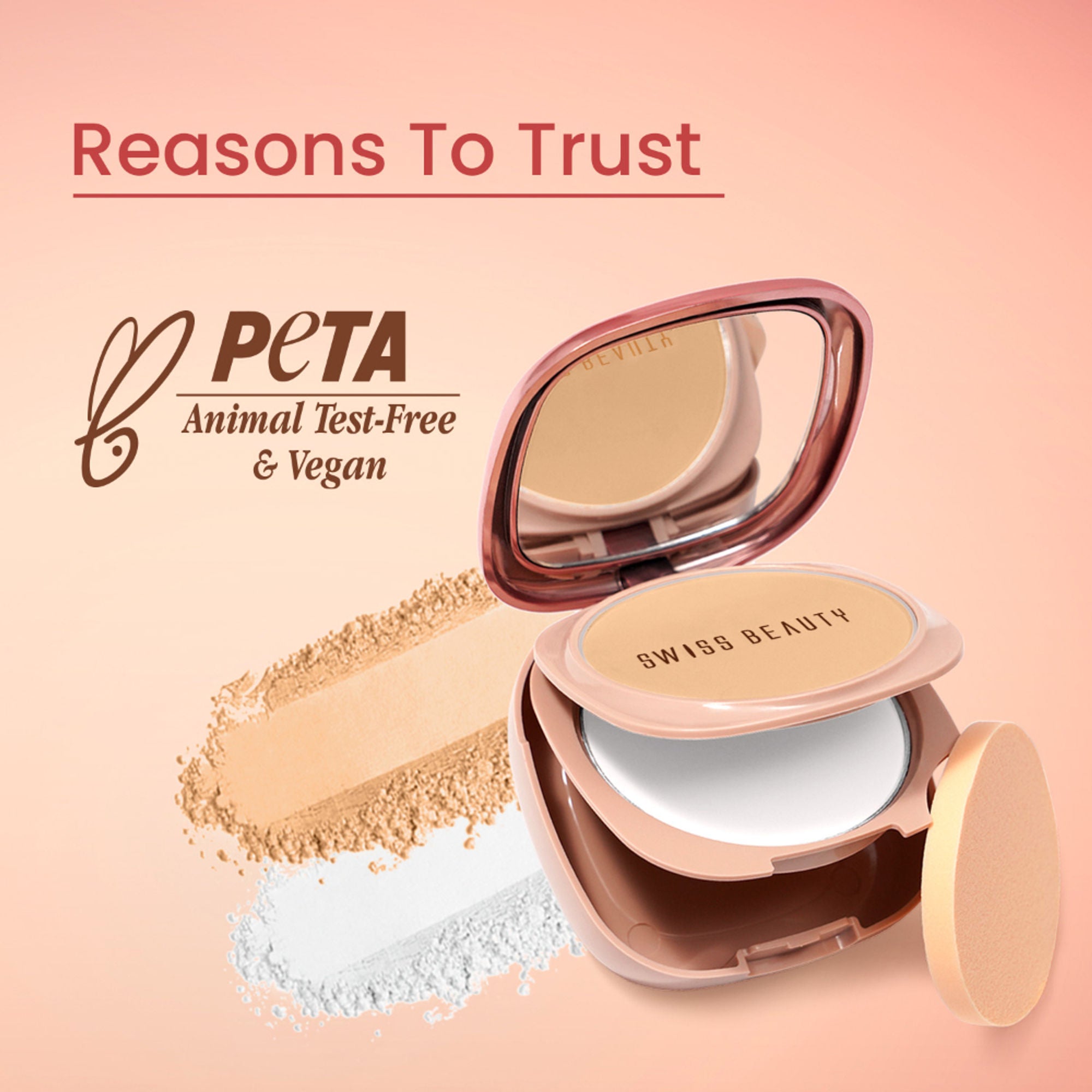 Swiss Beauty Matte & Set Duo Lightweight Compact Powder - 01 Ivory and Translucent