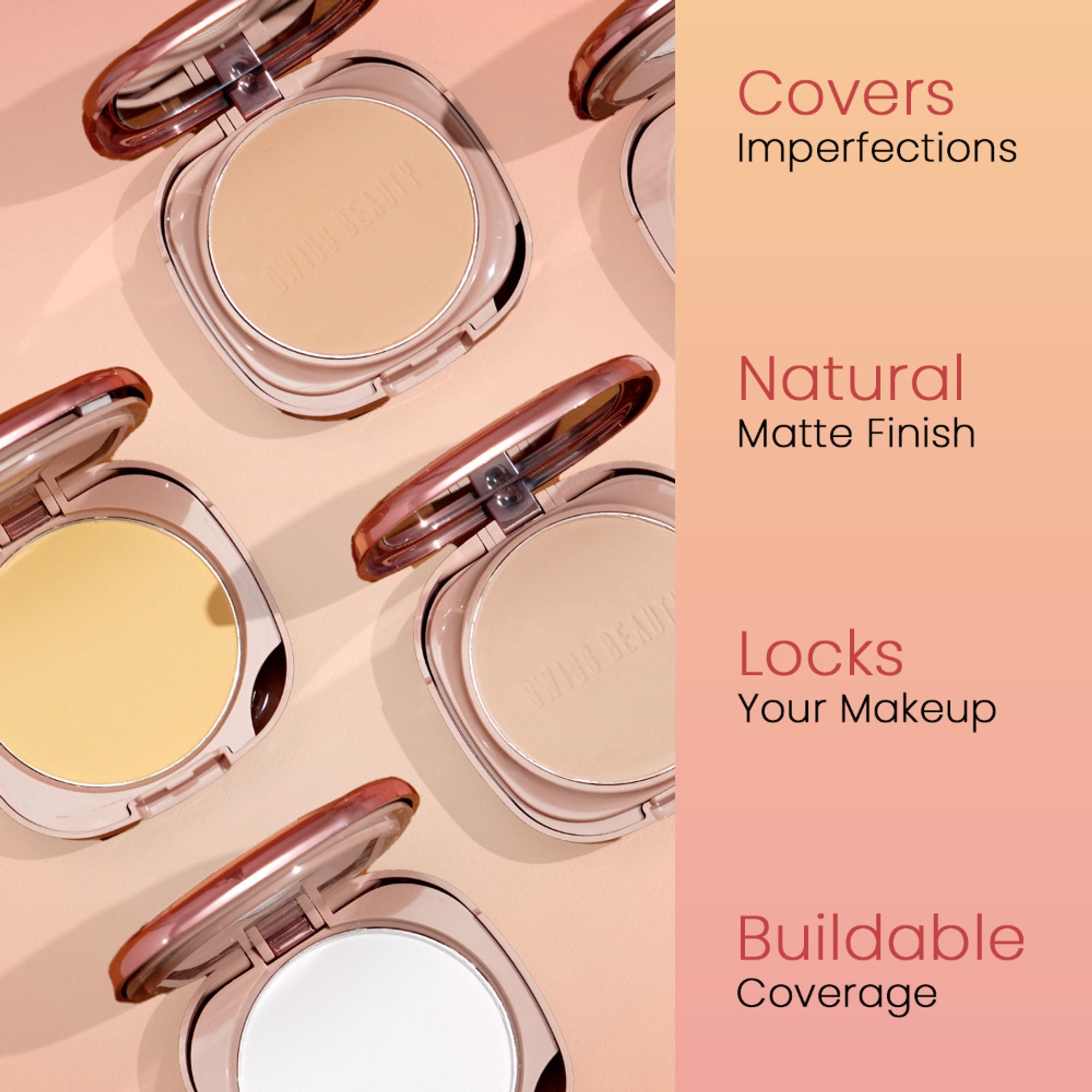 Swiss Beauty Matte & Set Duo Lightweight Compact Powder - 02 Beige and Translucent