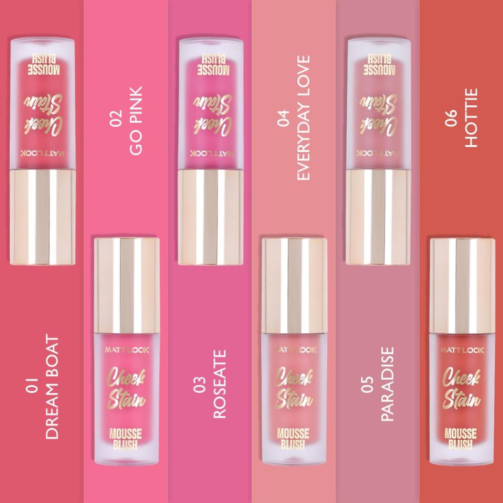 Matt Look Cheek Stain Mousse Blushs - 04 Everyday Love
