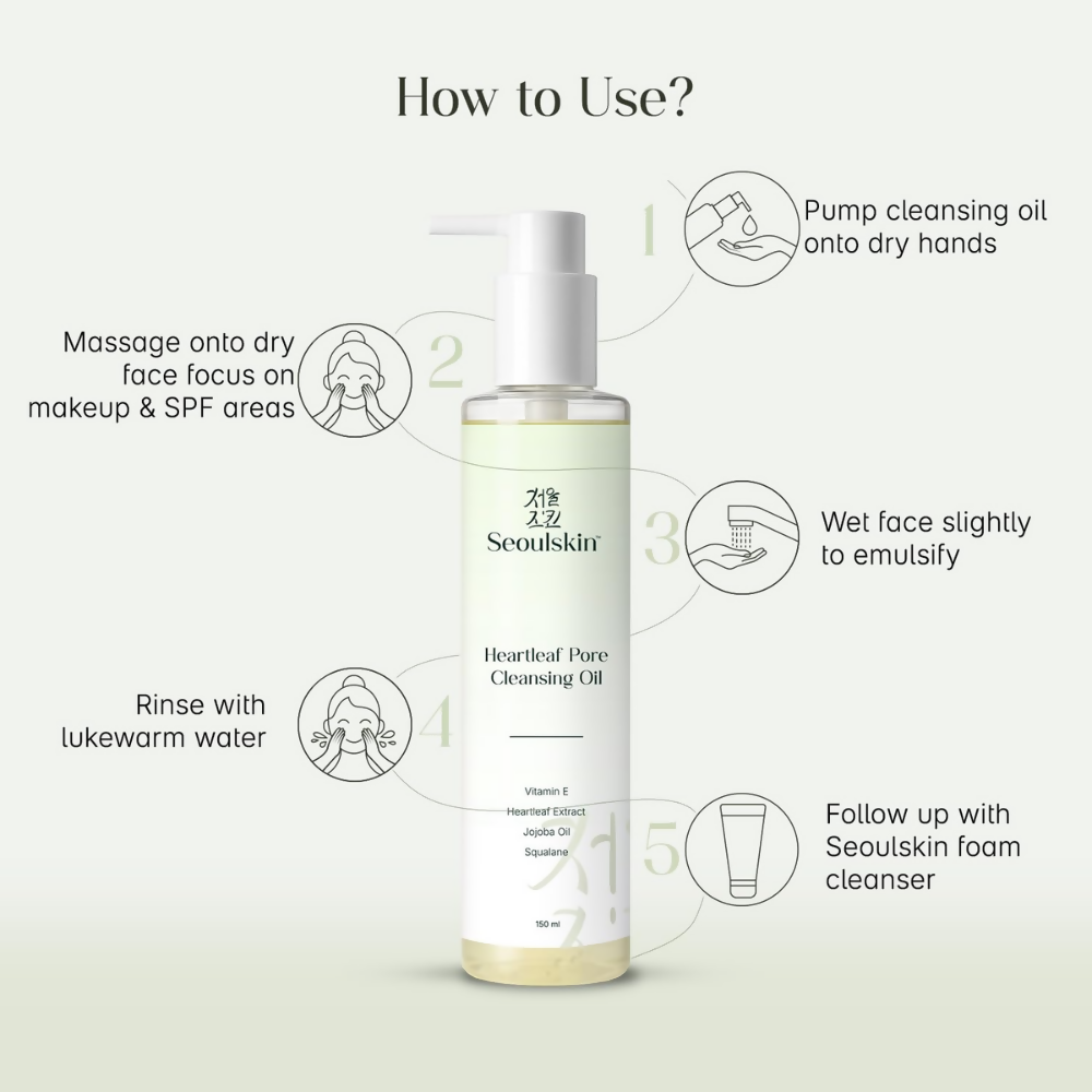 Seoulskin Heartleaf Double Cleansing Oil + Pore Deep Cleansing Foam