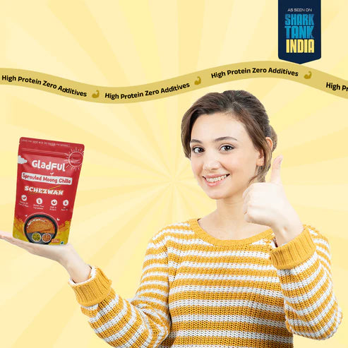 Gladful Schezwan Chilla with Sprouted Moong Instant Mix