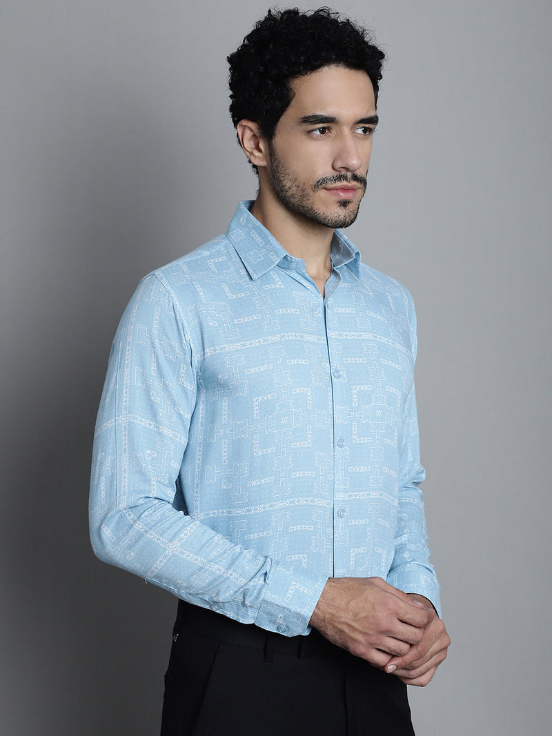 Men's Geomatric Printed Formal Shirts